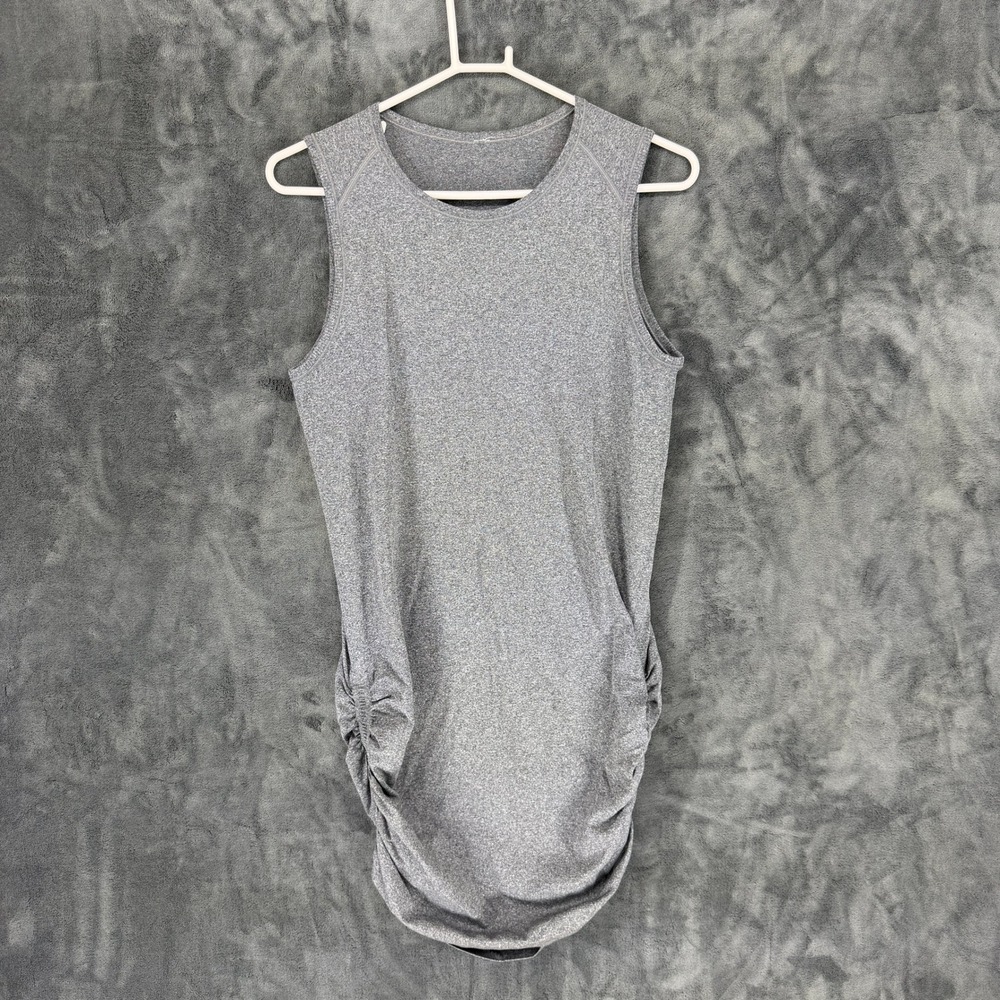 Lululemon Athletica Gray Ruched Side Tank Top Dress‎ Athletic Women's Size 8